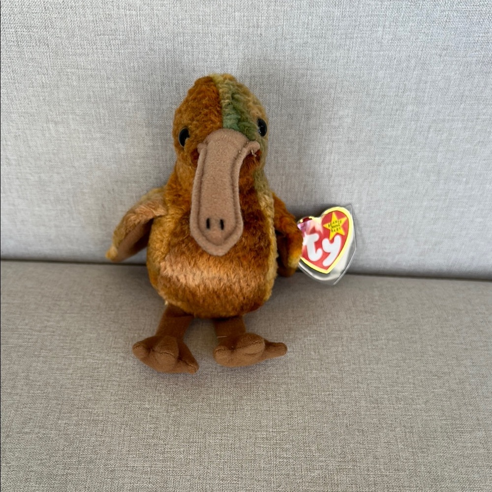 Ty Original Beanie Baby Beak the Bird Plush